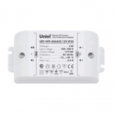 Блок питания для светодиодов 6W 500мА (05827) Uniel UET-VPF-006A20