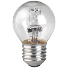 Лампа галогенная ЭРА E27 42W 2700K прозрачная HAL-P45-42W-230V-E27-CL