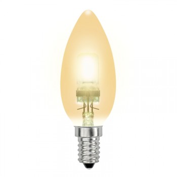 Лампа галогенная (04119) E14 42W свеча золотоая HCL-42/CL/E14 candle gold (Китай)