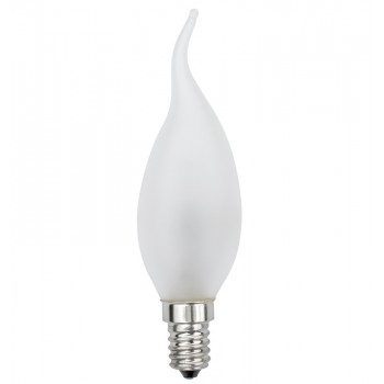 Лампа галогенная (01082) E14 42W свеча на ветру матовая HCL-42/FR/E14 flame (Китай)