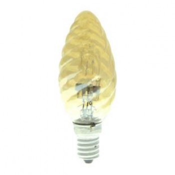 Лампа галогенная (04115) E14 42W свеча витая золотая HCL-42/CL/E14 candle twisted gold (Китай)