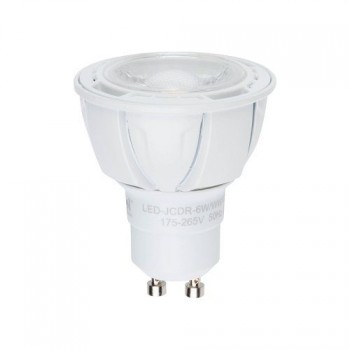 Лампа светодиодная диммируемая (08700) GU10 6W 4500K JCDR матовая LED-JCDR-6W/NW/GU10/FR/DIM/38D (Китай)