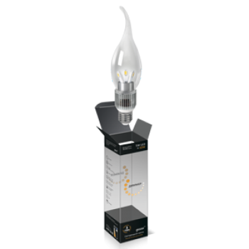 Лампа светодиодная диммируемая E27 5W 2700K свеча на ветру прозрачная HA104202105-D (Россия)