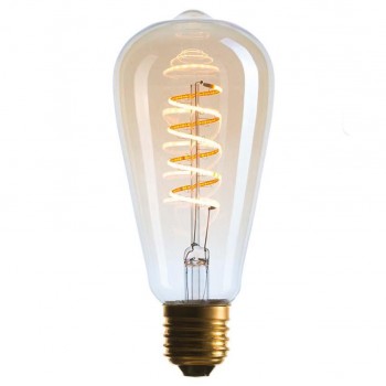 Лампа светодиодная диммируемая E27 4W 2200K колба золотая 056-977 (Китай)
