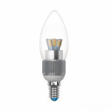 Лампа светодиодная Uniel диммируемая (08746) E14 5W 4500K свеча прозрачная LED-C37P-5W/NW/E14/CL/DIM