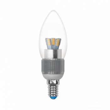 Лампа светодиодная диммируемая (08746) E14 5W 4500K свеча прозрачная LED-C37P-5W/NW/E14/CL/DIM (Китай)
