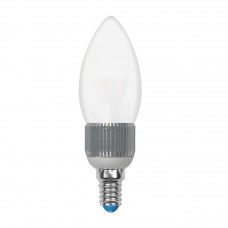 Лампа светодиодная Uniel диммируемая (08748) E14 5W 4500K свеча матовая LED-C37P-5W/NW/E14/FR/DIM