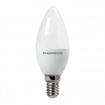 Лампа светодиодная диммируемая Thomson E14 6W 3000K свеча матовая TH-B2151 (ФРАНЦИЯ)