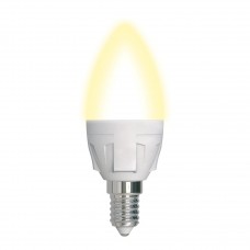 Лампа светодиодная Uniel диммируемая (UL-00004296) E14 7W 3000K матовая LED-C37 7W/3000K/E14/FR/DIM PLP01WH