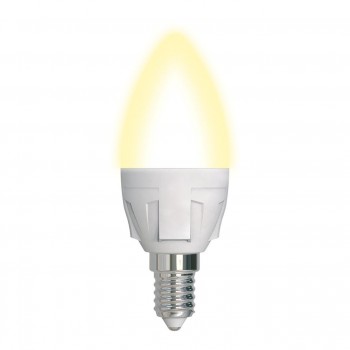 Лампа светодиодная диммируемая (UL-00004296) E14 7W 3000K матовая LED-C37 7W/3000K/E14/FR/DIM PLP01WH (Россия)