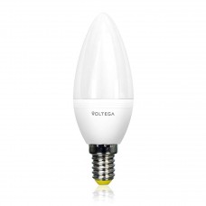 Лампа светодиодная Voltega диммируемая E14 6W 4000К свеча матовая VG2-C2E14cold6W 5492