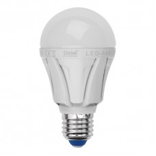 Лампа светодиодная Uniel (UL-00000688) E27 11W 4500K шар матовый LED-A60-11W/NW/E27/FR/DIM PLP01WH