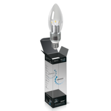 Лампа светодиодная Gauss диммируемая E27 5W 4100K свеча прозрачная HA103202205-D
