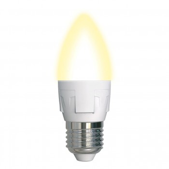 Лампа светодиодная диммируемая (UL-00004297) E27 7W 3000K матовая LED-C37 7W/3000K/E27/FR/DIM PLP01WH (Россия)