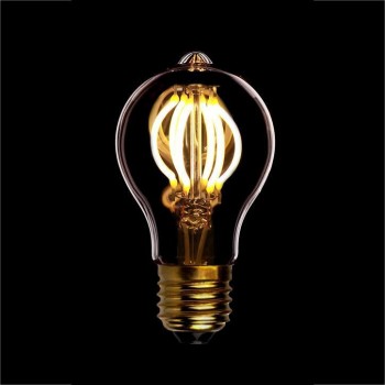 Лампа светодиодная диммируемая филаментная E27 4W 2200K груша золотая 057-127 (Китай)