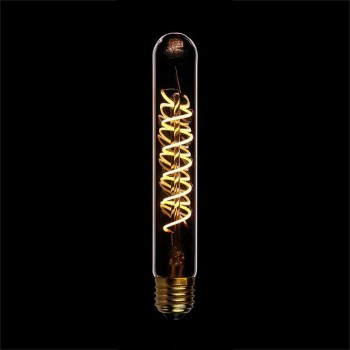 Лампа светодиодная диммируемая филаментная E27 4W 2200K трубчатая золотая 057-110 (Китай)