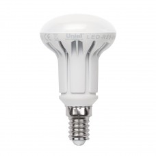 Лампа светодиодная Uniel (UL-00000934) E14 6W 4500K рефлектор матовый LED-R50-6W/NW/E14/FR/DIM PLP01WH