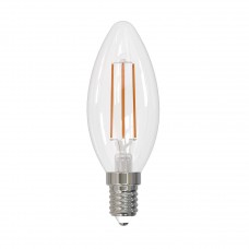 Лампа светодиодная Uniel диммируемая (UL-00005186) E14 9W 4000K прозрачная LED-C35-9W/4000K/E14/CL/DIM GLA01TR