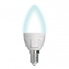 Лампа светодиодная Uniel диммируемая (UL-00004294) E14 7W 4000K матовая LED-C37 7W/4000K/E14/FR/DIM PLP01WH