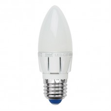 Лампа светодиодная Uniel диммируемая (08691) E27 6W 3000K свеча матовая LED-C37-6W/WW/E27/FR/DIM