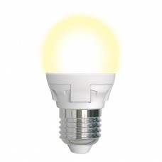 Лампа светодиодная Uniel диммируемая (UL-00004303) E27 7W 3000K матовая LED-G45 7W/3000K/E27/FR/DIM PLP01WH