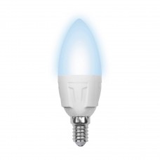Лампа светодиодная Volpe диммируемая (10698) E14 6W 3000K свеча матовая LED-C37-6W/NW/E14/FR/DIM/O