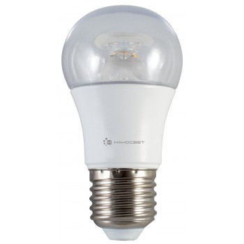 Лампа светодиодная диммируемая E14 7,5W 2700K груша прозрачная LC-P45CL-D-7.5/E14/827 L236 (Россия)