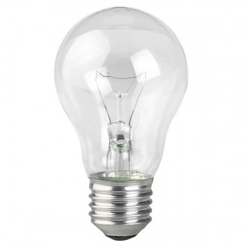 Лампа накаливания ЭРА E27 40W 2700K прозрачная A50 40-230-Е27-CL Б0039121 (РОССИЯ)