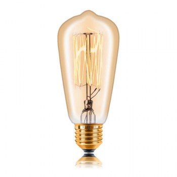 Лампа накаливания Sun Lumen E14 40W золотая 053-914 (Китай)