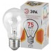 Лампа накаливания ЭРА E27 75W 2700K прозрачная A50 75-230-Е27-CL (Россия)