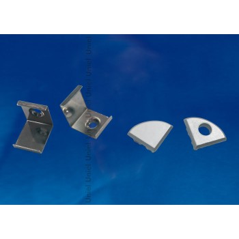 Набор аксессуаров для алюминиевого профиля (4 шт.) Uniel UFE-N06 Silver (Китай)