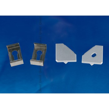 Набор аксессуаров для алюминиевого профиля (4 шт.) Uniel UFE-N04 Silver (Китай)