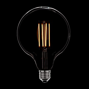 Лампа светодиодная диммируемая E27 4W шар прозрачная 056-809 (Китай)