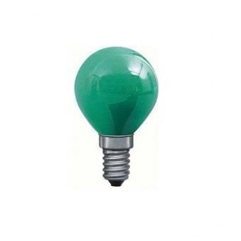Лампа накаливания Е14 25W шар зеленый 40123 (Германия)