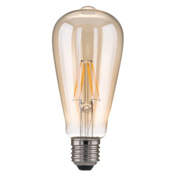 Лампа светодиодная E27 6W 3300K груша прозрачная 4690389100994 (Китай)