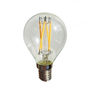 Лампа светодиодная E14 4W шар прозрачный 056-885 (Китай)