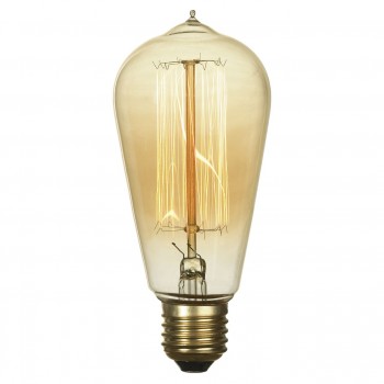 Лампа накаливания E27 60W 2700K колба прозрачный GF-E-764 (Италия)