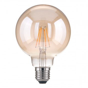 Лампа светодиодная E27 6W 3300K шар прозрачный 4690389100987 (Китай)