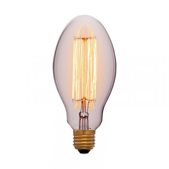 Лампа накаливания E27 60W груша прозрачная 053-419 (Китай)