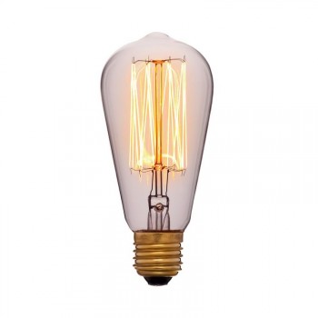 Лампа накаливания E27 60W колба прозрачная 053-228 (Китай)