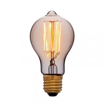 Лампа накаливания E27 60W груша прозрачная 052-214 (Китай)