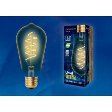 Лампа светодиодная Uniel (UL-00001819) E27 4W 2250K груша прозрачная LED-ST64-4W/GOLDEN/E27/CW GLV22GO