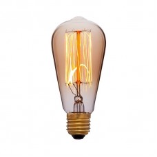 Лампа накаливания Sun Lumen E27 40W колба золотая 052-184