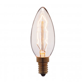 Лампа накаливания E14 60W свеча прозрачная 3560 (Испания)