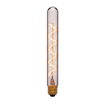 Лампа накаливания E27 60W трубчатая прозрачная 053-730 (Китай)