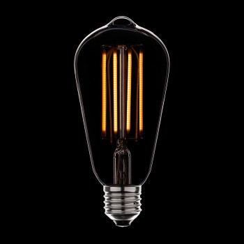 Лампа светодиодная диммируемая E27 4W груша прозрачная 056-762 (Китай)
