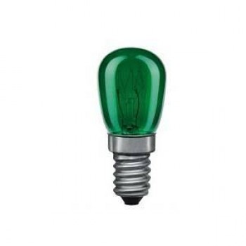 Лампа накаливания миниатюрная Е14 15W зеленая 80013 (Германия)