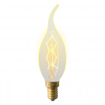 Лампа накаливания (UL-00000483) E14 60W свеча на ветру золотистая IL-V-CW35-60/GOLDEN/E14 ZW01 (Китай)