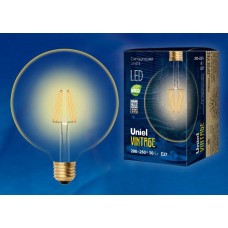 Лампа светодиодная Uniel (UL-00002358) E27 8W 2250K шар прозрачный LED-G125-8W/GOLDEN/E27 GLV21GO