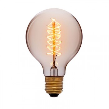 Лампа накаливания E27 40W шар золотой 051-989а (Китай)